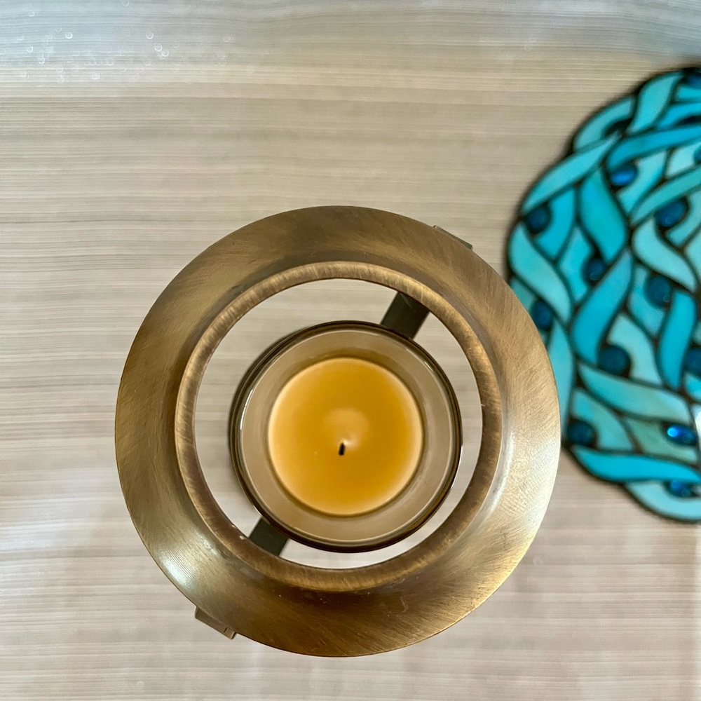 PartyLite Spring Water Candle Holder Lamp Tiffany Style Stained Glass - Picture 9 of 14